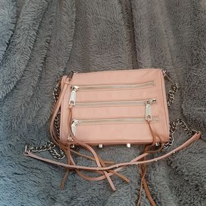 Pastel pink Rebecca minkoff 3 zip cross body